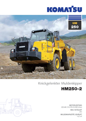 Шарнірні самоскиди Komatsu HM250-2