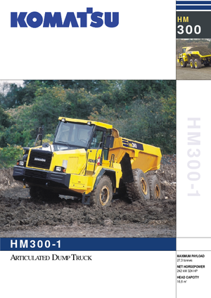 Шарнірні самоскиди Komatsu HM300-1