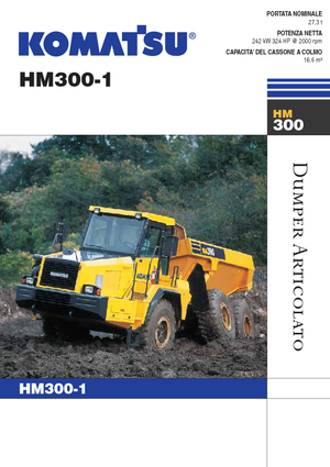 Шарнірні самоскиди Komatsu HM300-1