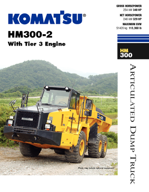 Шарнірні самоскиди Komatsu HM300-2