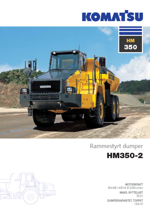 Шарнірні самоскиди Komatsu HM350-2
