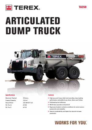 Шарнірні самоскиди Terex TA 250