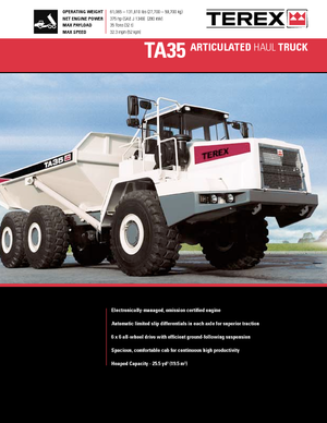 Шарнірні самоскиди Terex TA 35-7