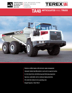Шарнірні самоскиди Terex TA 40