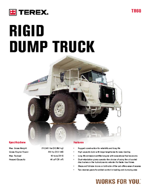 Самоскиди із жорсткою рамою Terex TR 60