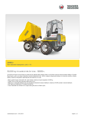 Колісні самоскиди Neuson 10001