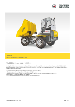 Колісні самоскиди Neuson 10001