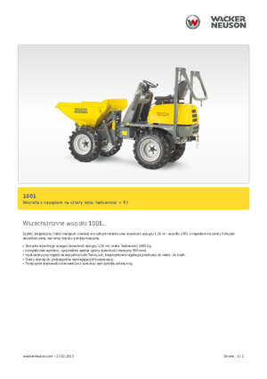 Колісні самоскиди Neuson 1001