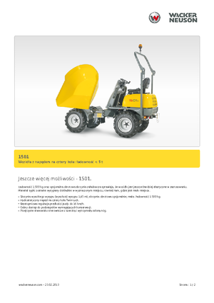 Колісні самоскиди Neuson 1501