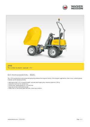 Колісні самоскиди Neuson 1501