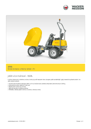 Колісні самоскиди Neuson 1501