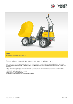 Колісні самоскиди Neuson 1601