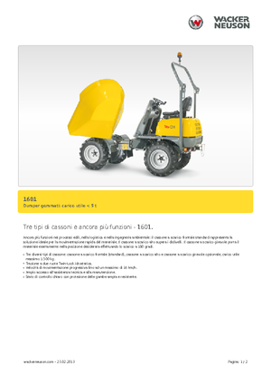 Колісні самоскиди Neuson 1601