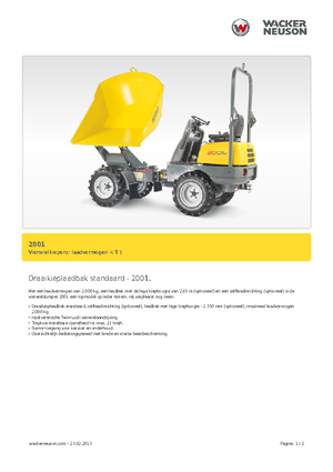 Колісні самоскиди Neuson 2001