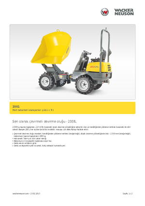 Колісні самоскиди Neuson 2001