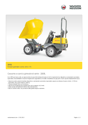 Колісні самоскиди Neuson 2001