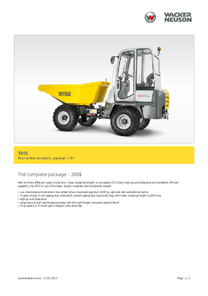 Колісні самоскиди Neuson 3001