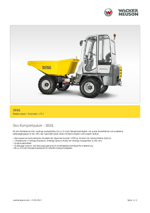 Колісні самоскиди Neuson 3001