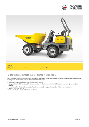 Колісні самоскиди Neuson 4001