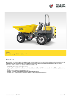 Колісні самоскиди Neuson 6001