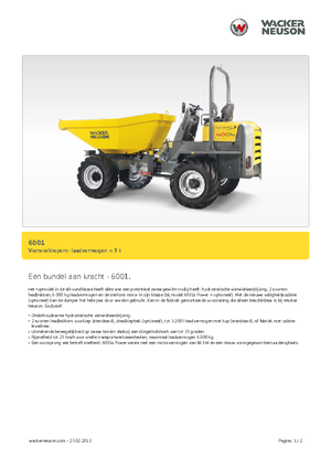 Колісні самоскиди Neuson 6001