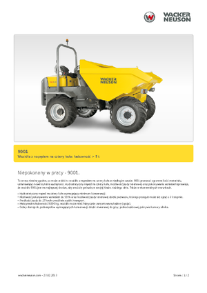 Колісні самоскиди Neuson 9001