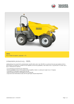 Колісні самоскиди Neuson 9001