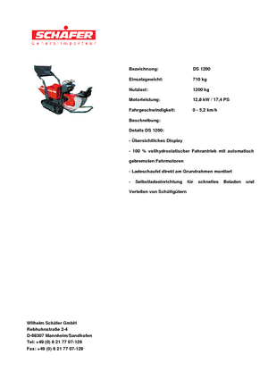 Гусеничні самоскиди SCHÄFER DS 1200