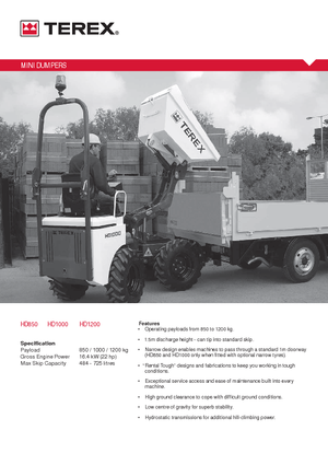 Колісні самоскиди Terex HD 1200