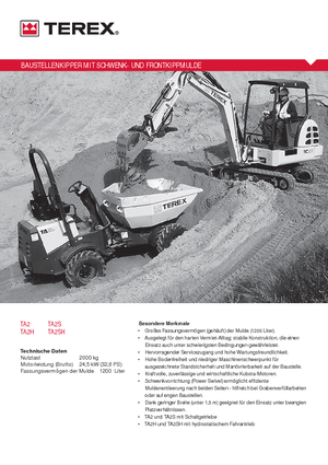 Колісні самоскиди Terex TA2SH