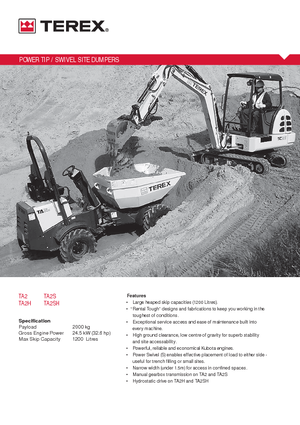 Колісні самоскиди Terex TA2SH