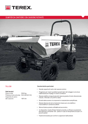 Колісні самоскиди Terex TA 3.5 SH