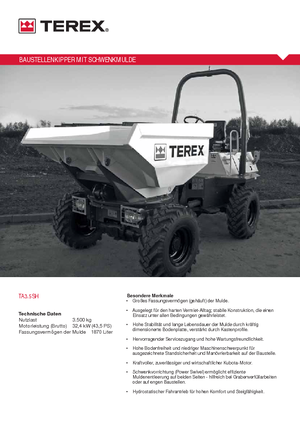 Колісні самоскиди Terex TA 3.5 SH