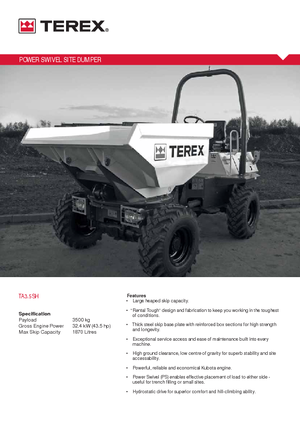 Колісні самоскиди Terex TA 3.5 SH