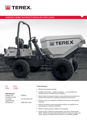 Колісні самоскиди Terex TA 3