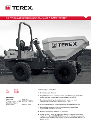 Колісні самоскиди Terex TA 3