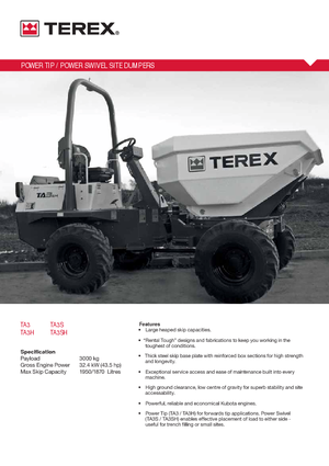 Колісні самоскиди Terex TA 3