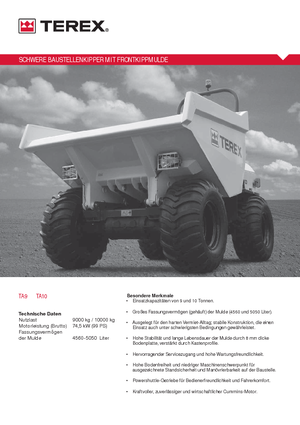 Колісні самоскиди Terex TA 9