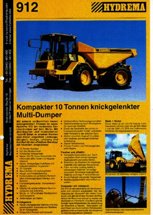 Шарнірні самоскиди Hydrema 912