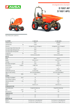 Колісні самоскиди Ausa D 1001 APG