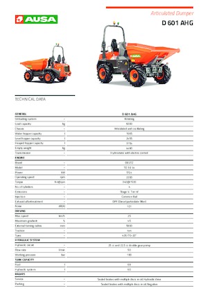 Колісні самоскиди Ausa D 601APG 