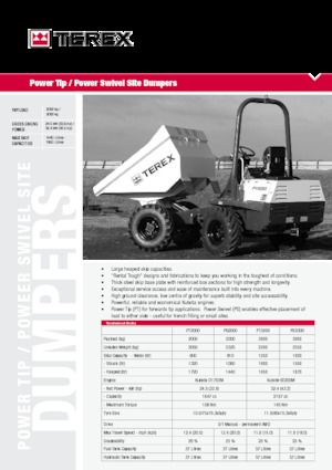 Колісні самоскиди Terex PT 2000