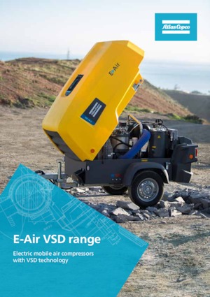 Портативні повітряні компресори: дизельні, електричні, бензинові Atlas Copco E-Air H450 VSD