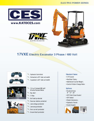 Електричний гусеничний екскаватор Kato 17VXE