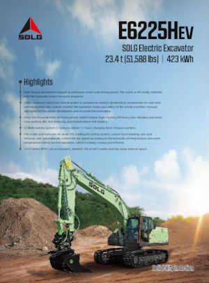 Електричний гусеничний екскаватор SDLG E6225HEV