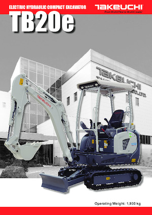 Електричний гусеничний екскаватор Takeuchi TB 20 e