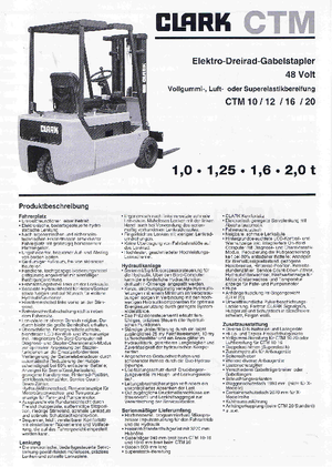 Електричні навантажувачі Clark CTM 20 X