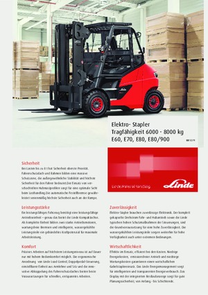 Електричні навантажувачі Linde E 70