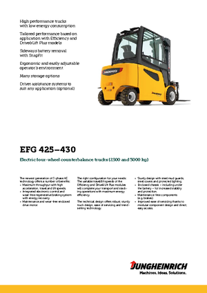 Електричні навантажувачі Jungheinrich EFG 430
