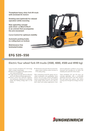 Електричні навантажувачі Jungheinrich EFG 550